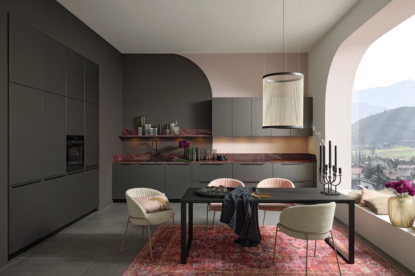 Nolte-Moderne-Kuechenzeile-Umbra-metallic