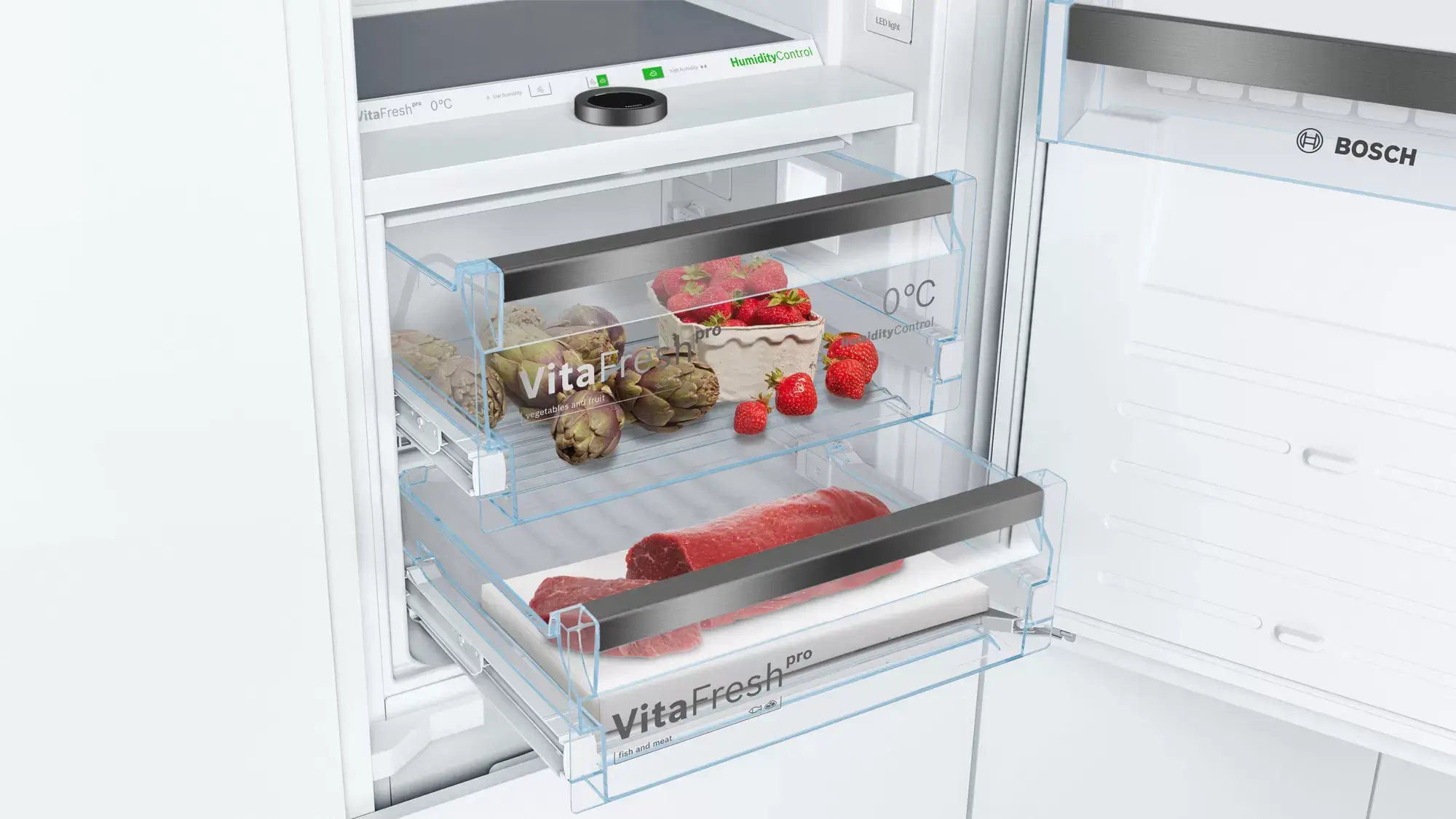 Bosch Energielabel Einbau Kühl- Gefrierkombination KIF86HDD0 Vitafresh
