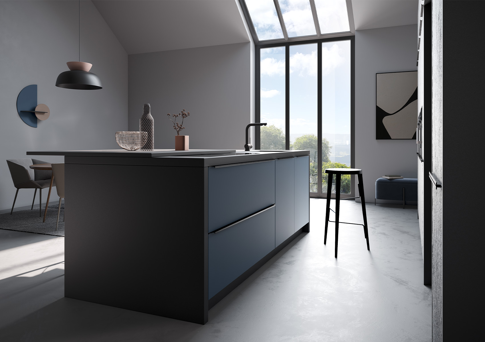 Haecker-Designkueche-Keramikarbeitsplatte