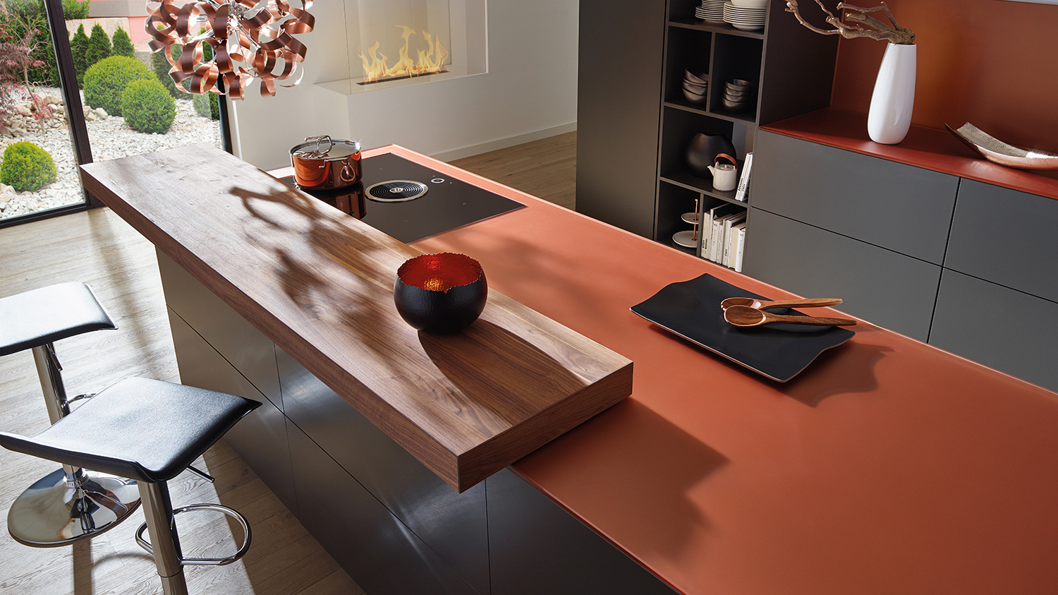 Lechner Glasarbeitsplatte Copper