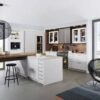 Leicht Landhaus Inselküche Mattlack Weiß
